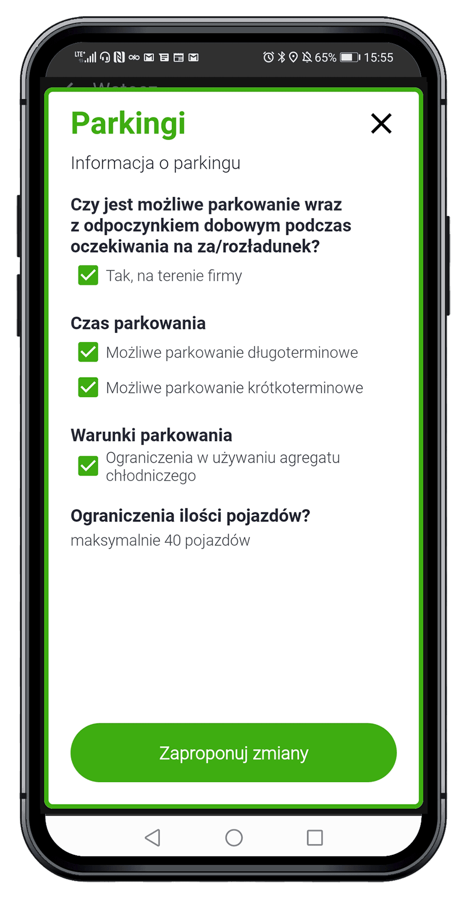 Navigor - aplikacja - ekran